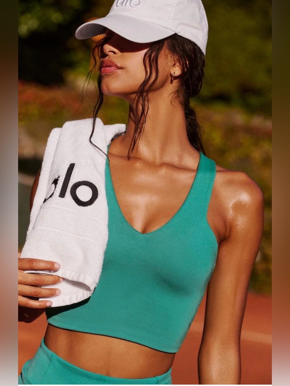 ALO Yoga Real Bra Tank- SPRUCE GREEN.